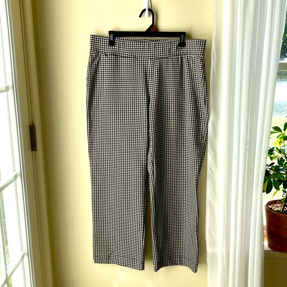 NWT Lands End Houndstooth starfish straight leg knit XL pants
